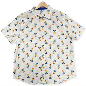 Disney Pride Mickey Button Up Shirt - Large